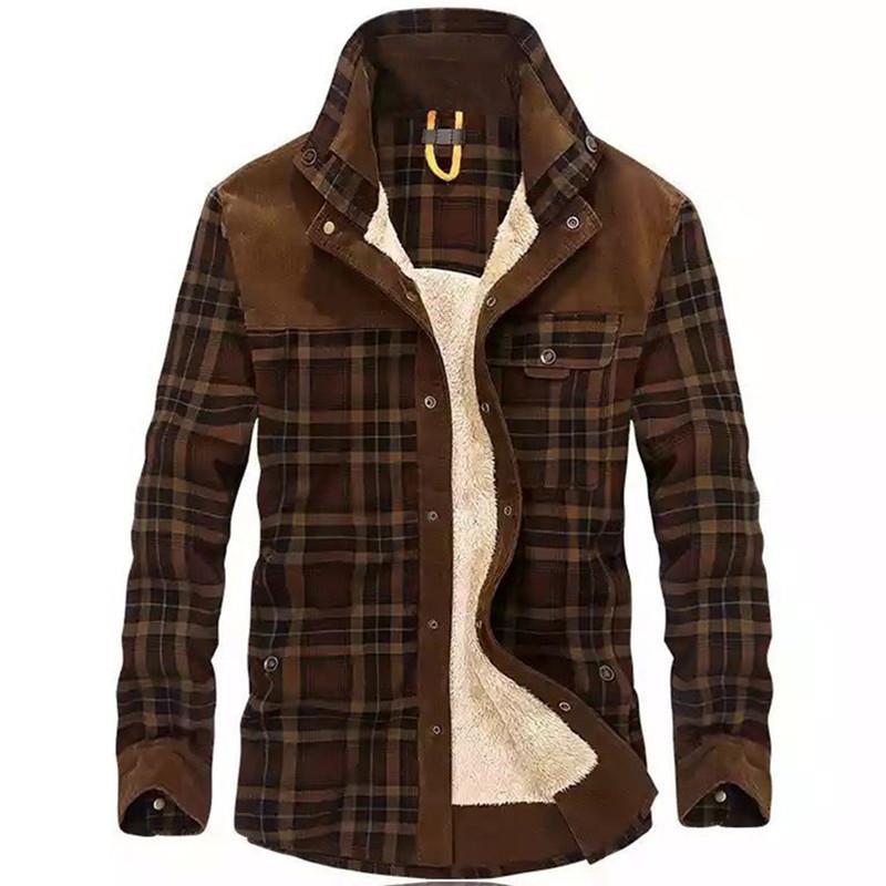 Flannel Shirt Lined - جاكيت رجالي كاجوال بنمط قميص منقوش