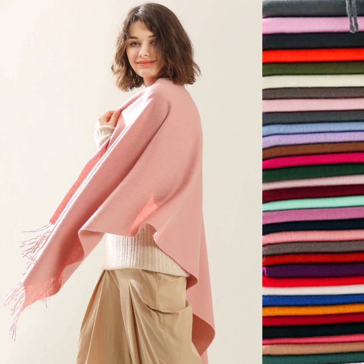 Cashmere Pashmina Wrap - 36 اللون رقيقة تقليد الكشمير شرابات