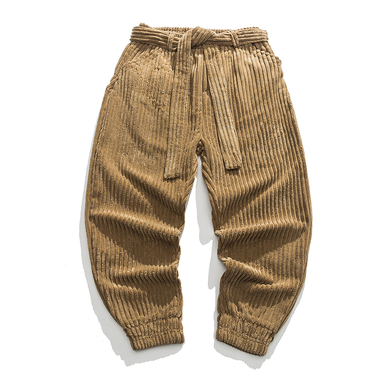 Corduroy Pant Warm - الرجال سميكة سروال قصير 2026 الرجال