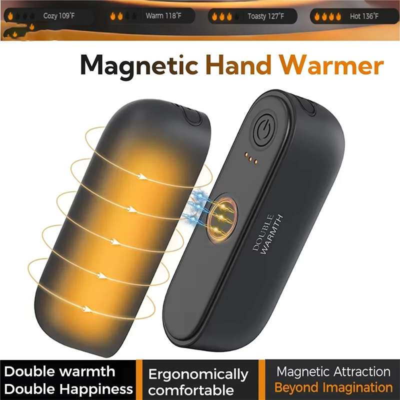Hand Warmer Electric - 2-in-1 المغناطيسي القابلة لإعادة الشحن تدفئة