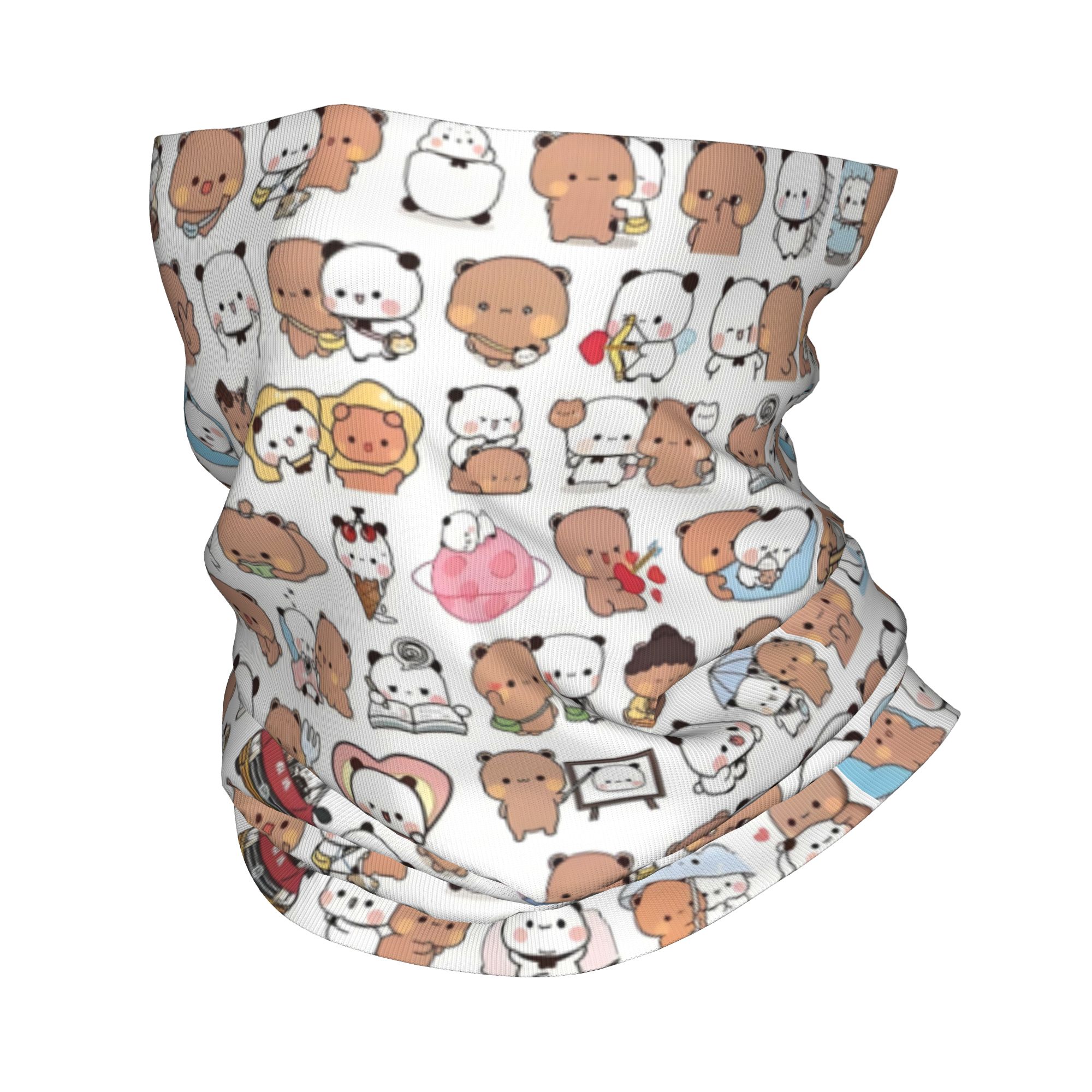Neck Gaiter Fleece - مخصص الدب الكرتون الخوخ و غوما