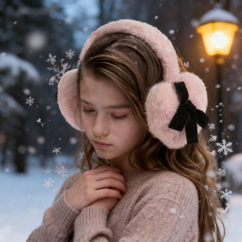 Earmuffs Foldable - 1 قطعة الشتاء بلون الأذن يفشل