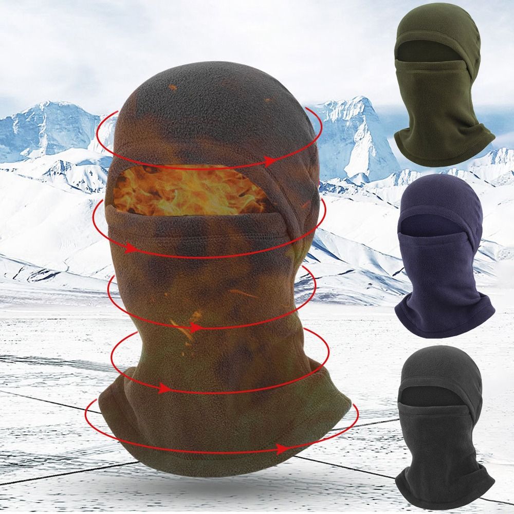Balaclava Ski Mask - القطبية الصوف الرجال بالاكلافا الشتاء قبعة