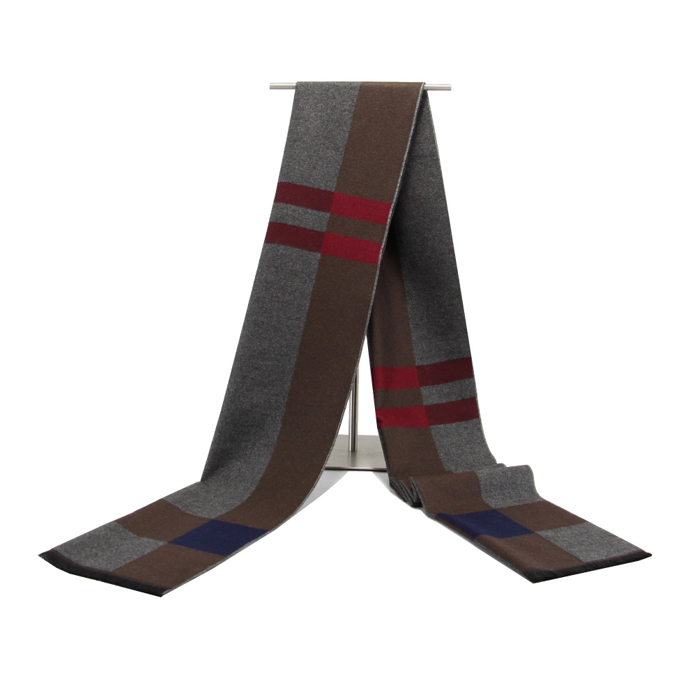 Wool Scarf Men - 2017New منقوشة الرجال وشاح الشتاء الدافئة