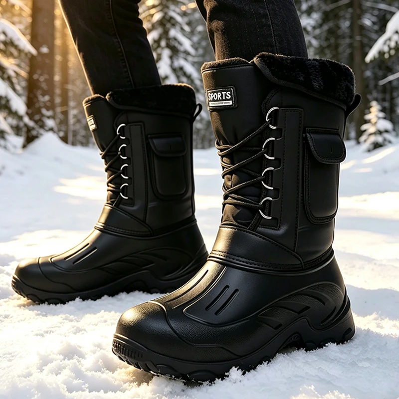 Waterproof Winter Boot - أحذية شتوية رجالية للثلج، أحذية صيد