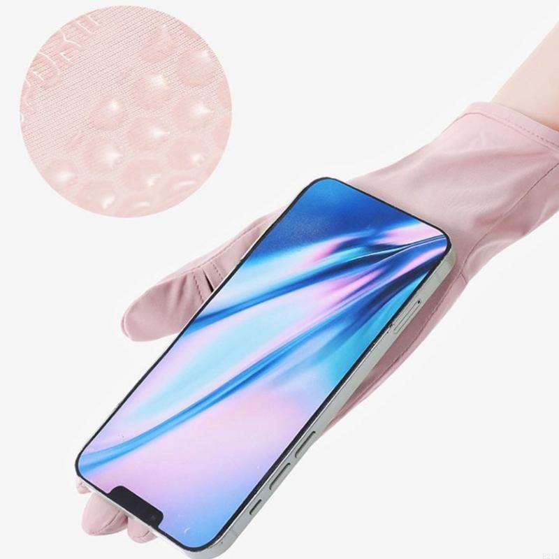 Touch Screen Gloves - قفازات قيادة طويلة ورفيعة من الحرير