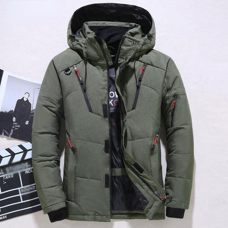 Down Jacket Packable - أسفل سترة الذكور الشتاء الرجال الأبيض