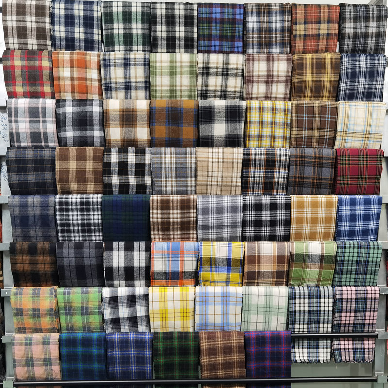 Flannel Shirt Lined - حك منقوشة الفانيلا النسيج بالمتر ل