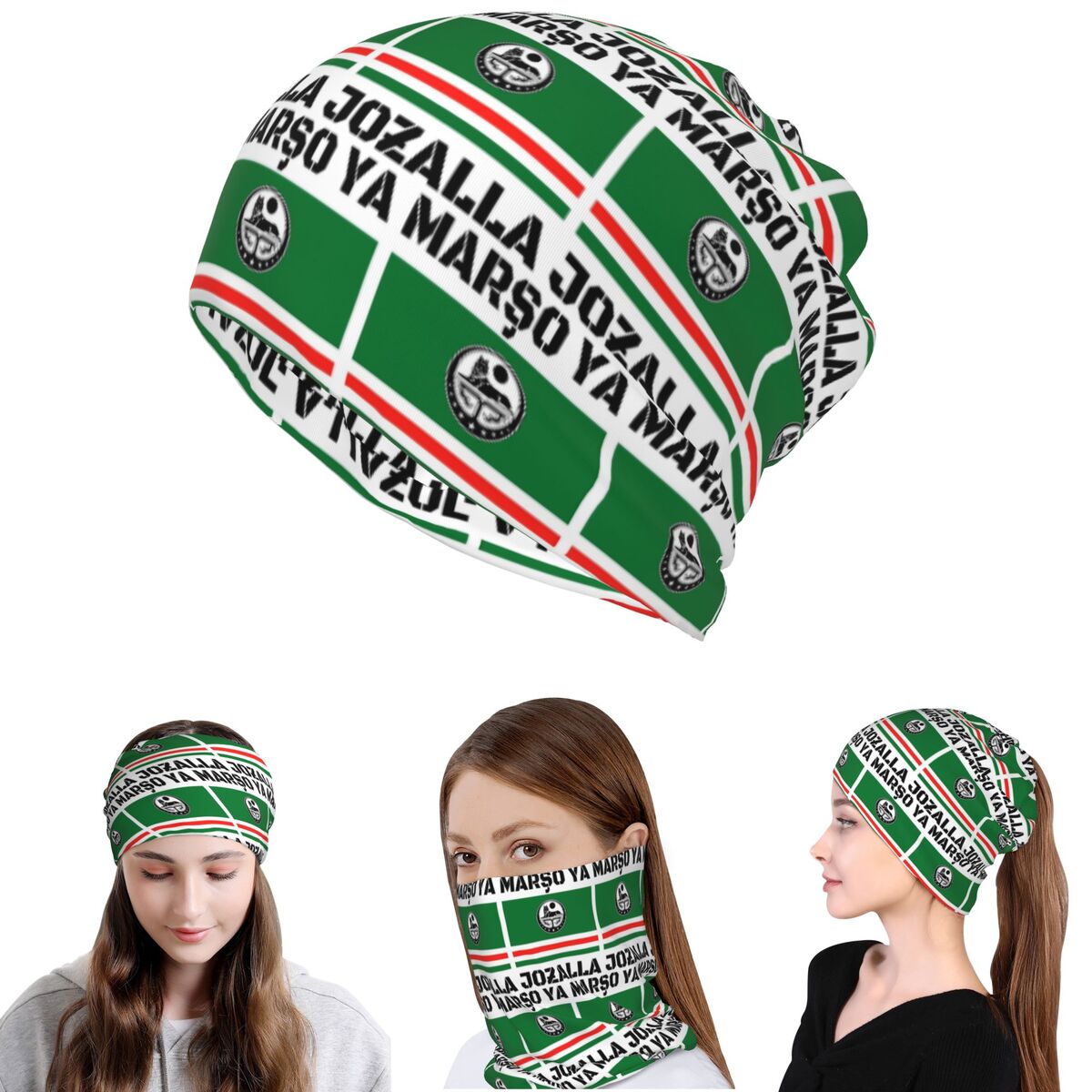 Knit Beanie Hat Warm - وشاح رقبة سحري بتصميم علم إتشكيريا