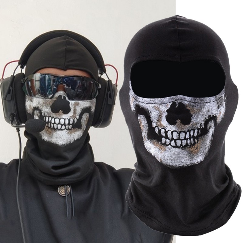 Balaclava Ski Mask - لعبة COD شبح الجمجمة تأثيري مخيف
