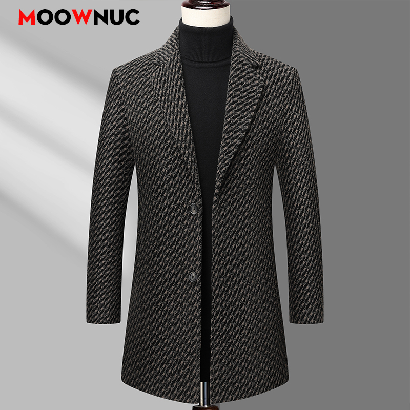 Wool Coat Peacoat - معطف طويل الرجال سترة صوف رجالي