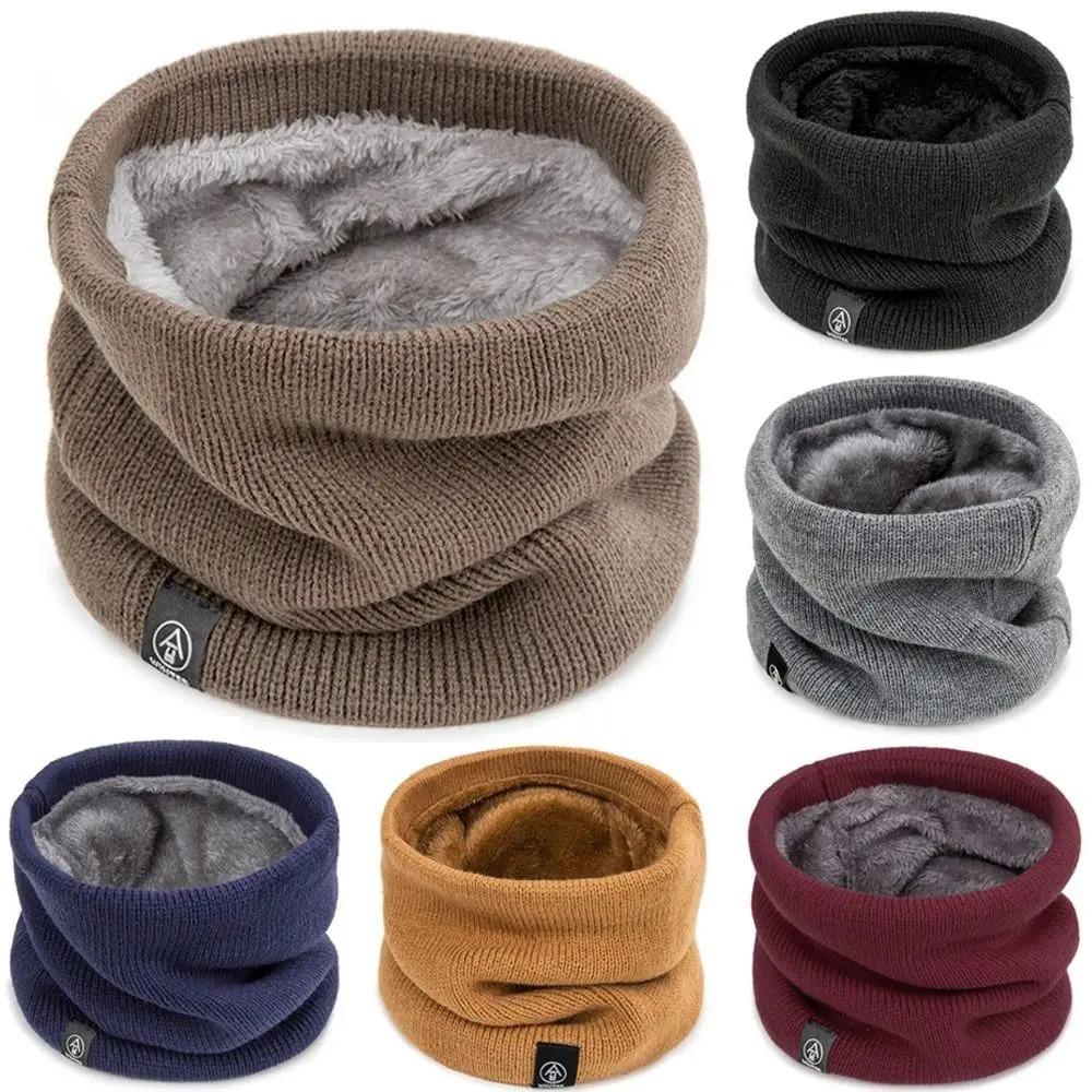Wool Scarf Men - أزياء المرأة وشاح محبوك الصلبة الكشمير