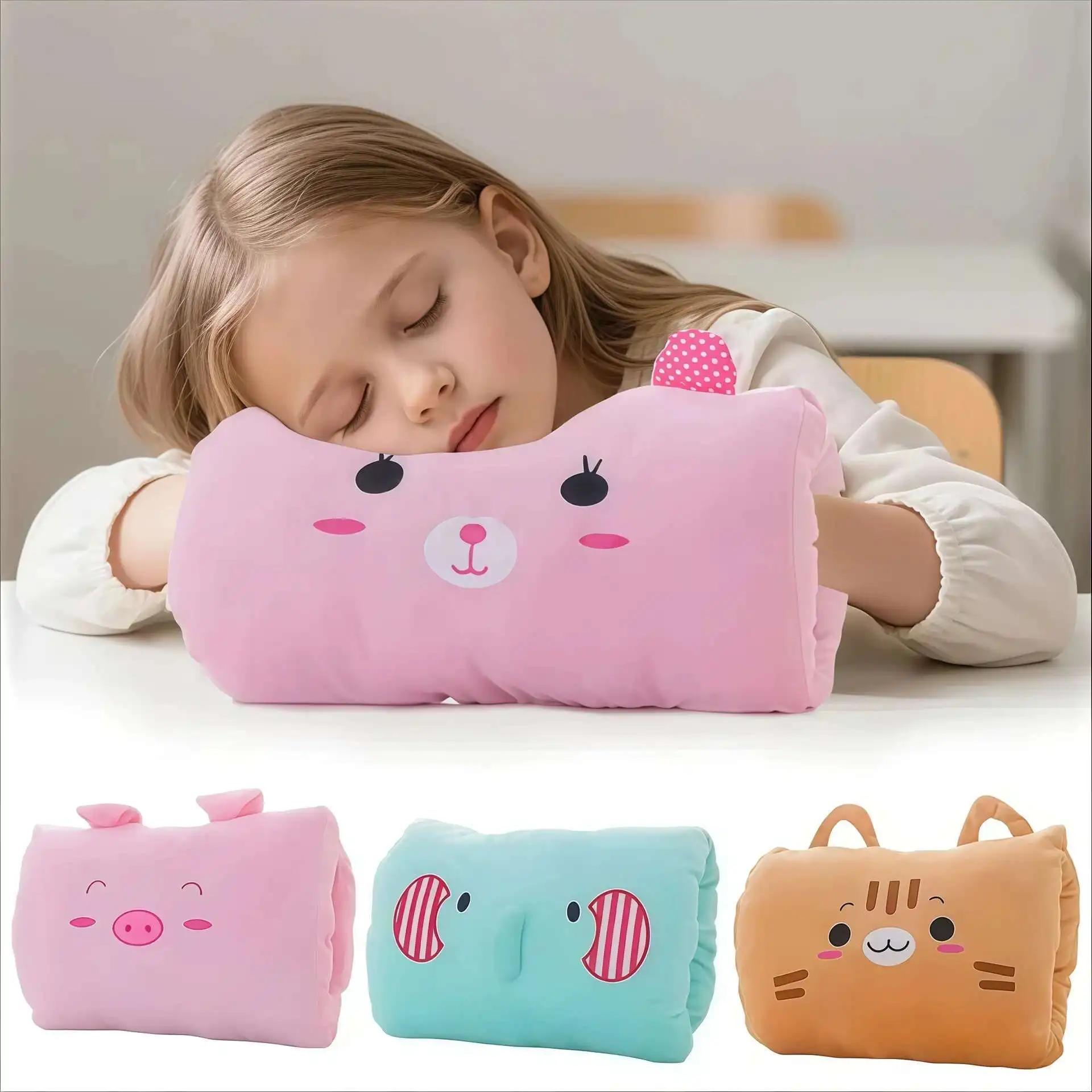 Hand Warmer Electric - وسادة ذراع قطيفة كرتونية لطيفة للأطفال،