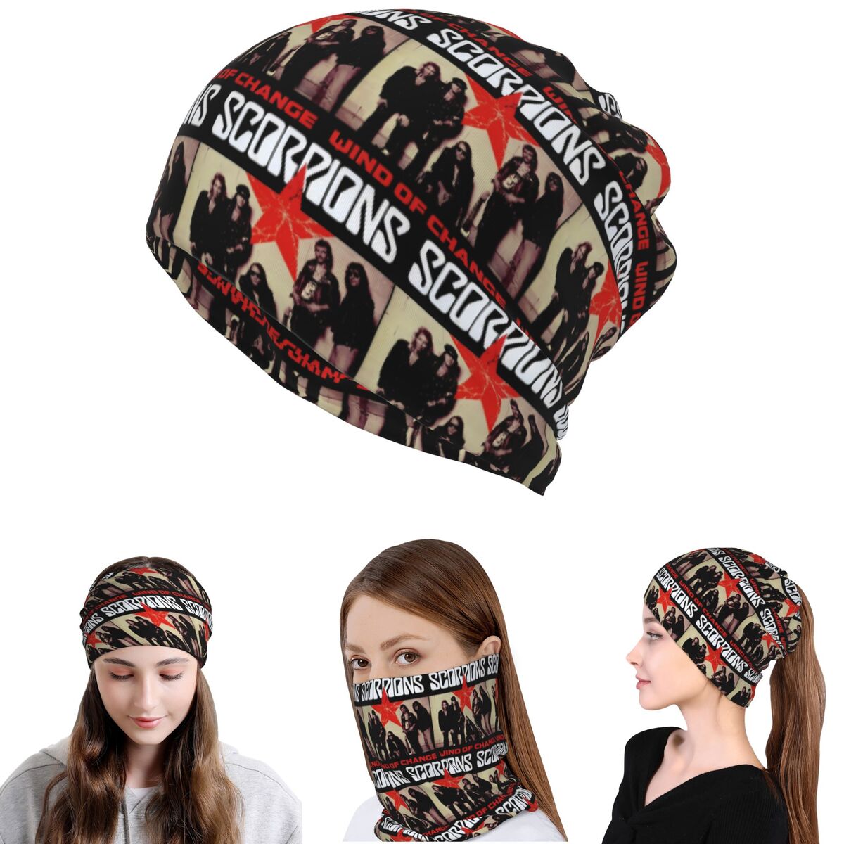 Knit Beanie Hat Warm - وشاح للرقبة من سكوربيونز باند روك