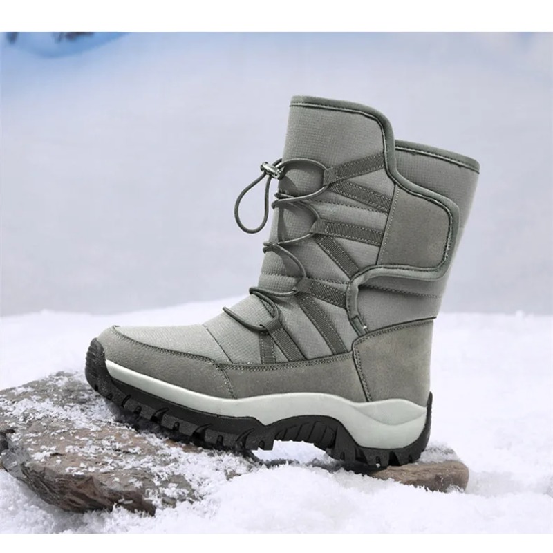 Waterproof Winter Boot - أحذية شتوية دافئة للرجال مبطنة بالفرو،