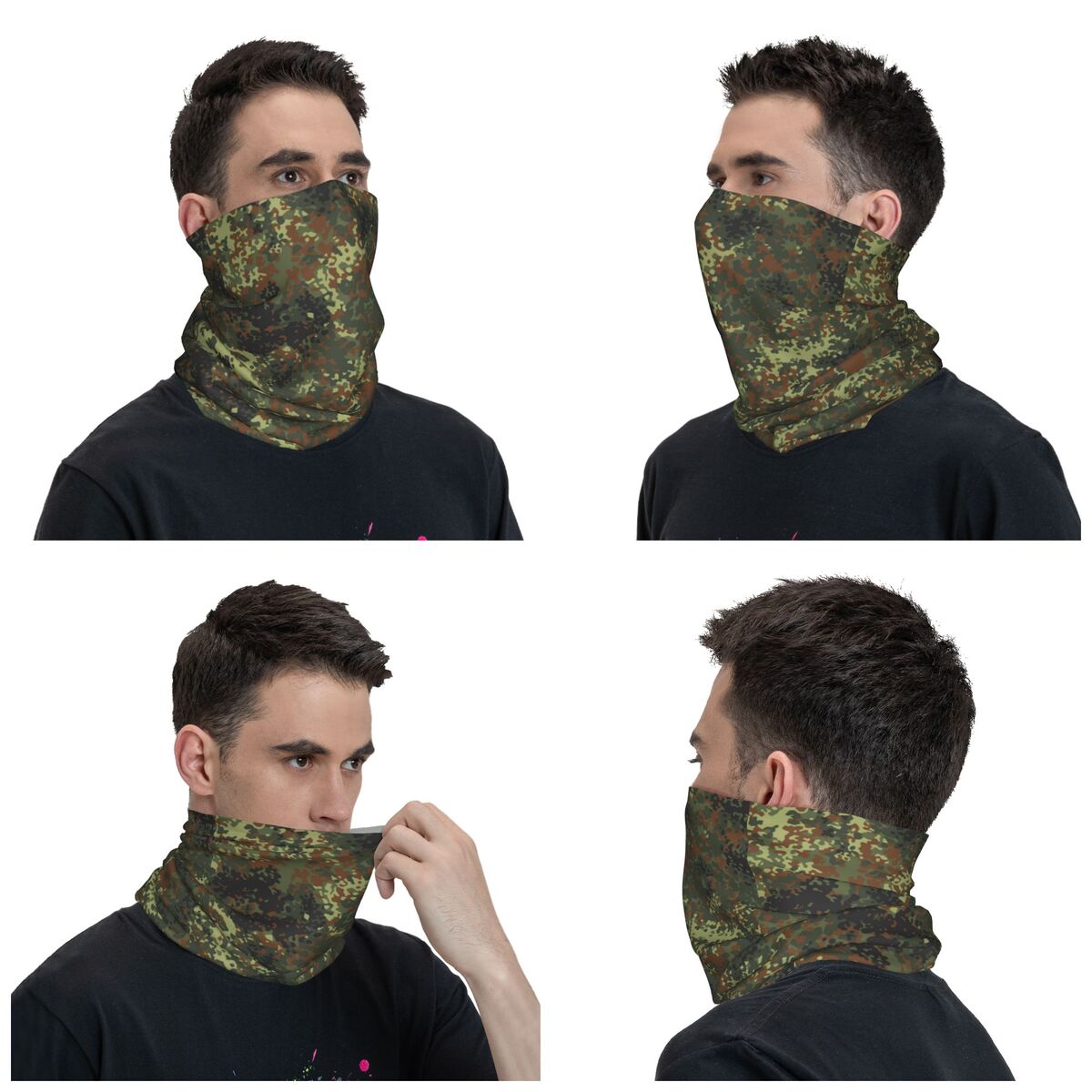 مخصص Flecktarn كامو باندانا ال - مراجعة Neck Gaiter Fleece وسعره