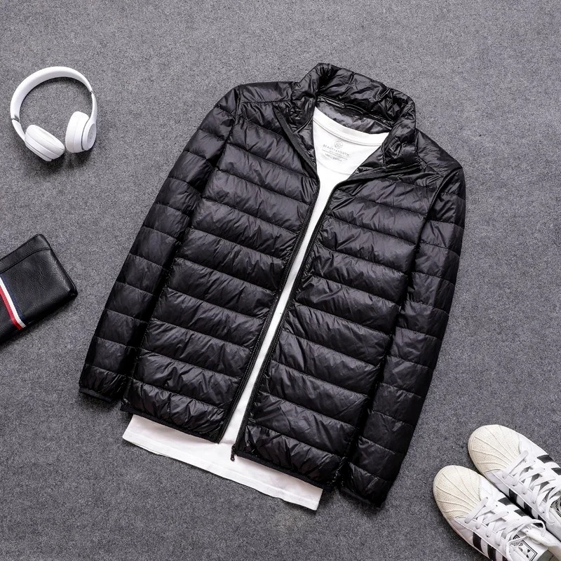 حجم كبير 7XL 11XL الرجال سترة  - مراجعة Down Jacket Packable وسعره