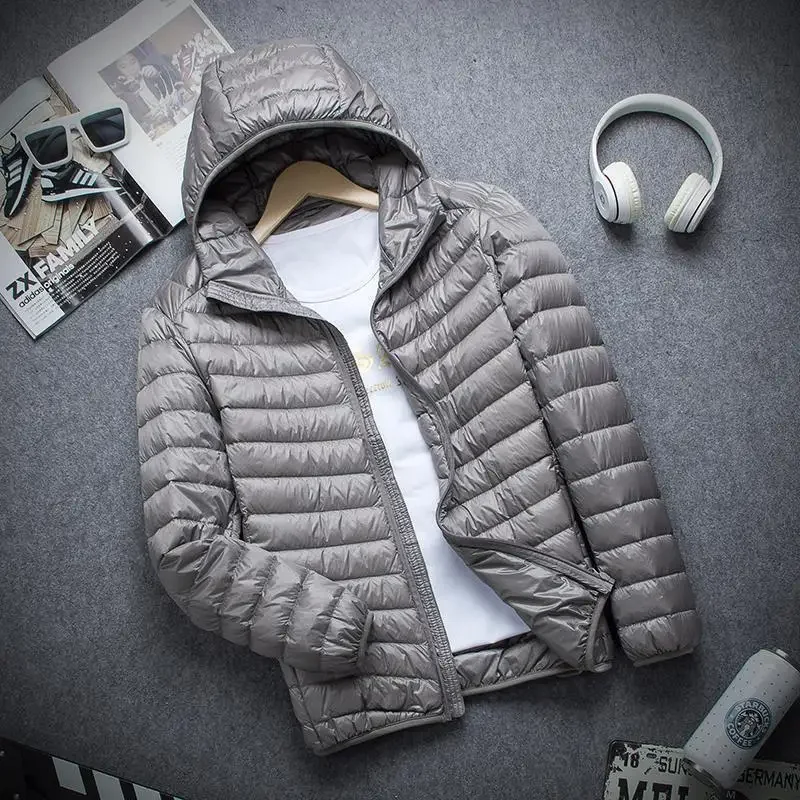 حجم كبير 7XL 11XL الرجال سترة  - مراجعة Down Jacket Packable وسعره