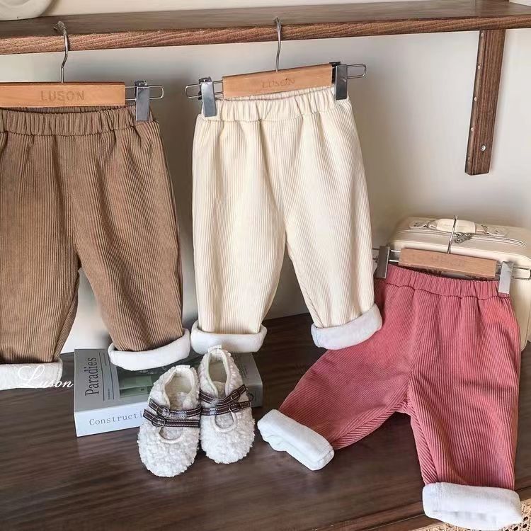 الخريف الشتاء ملابس الأطفال صو - مراجعة Corduroy Pant Warm وسعره