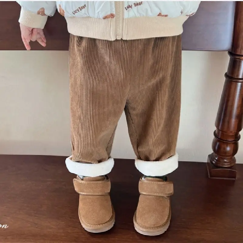 الخريف الشتاء ملابس الأطفال صو - مراجعة Corduroy Pant Warm وسعره