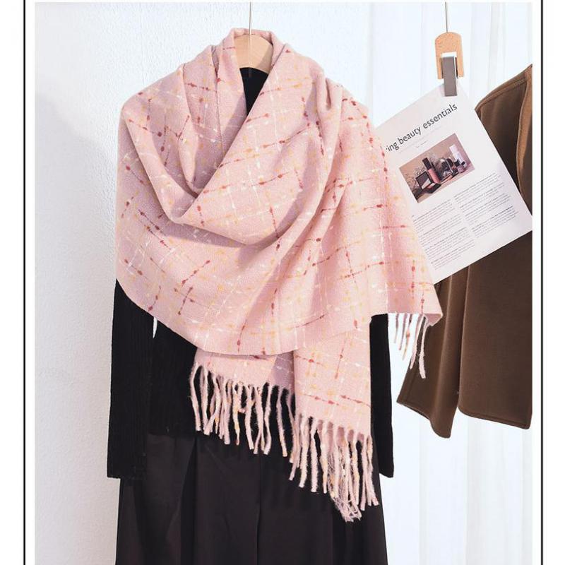 شال شتوي جديد دافئ للنساء مع ش - مراجعة Cashmere Pashmina Wrap وسعره