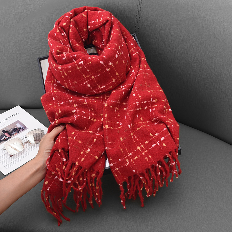 شال شتوي جديد دافئ للنساء مع ش - مراجعة Cashmere Pashmina Wrap وسعره