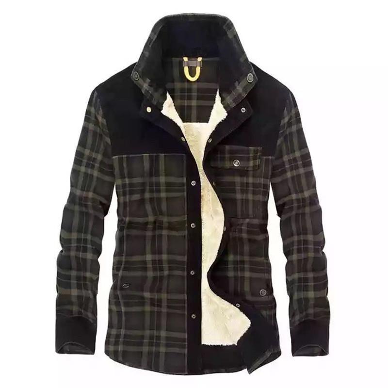 جاكيت رجالي كاجوال بنمط قميص م - مراجعة Flannel Shirt Lined وسعره