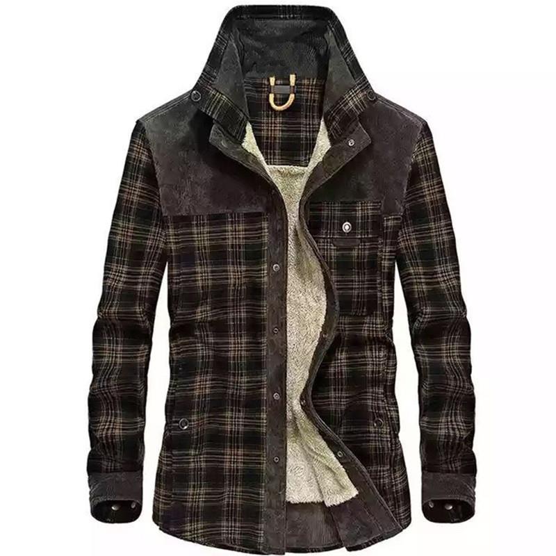 جاكيت رجالي كاجوال بنمط قميص م - مراجعة Flannel Shirt Lined وسعره