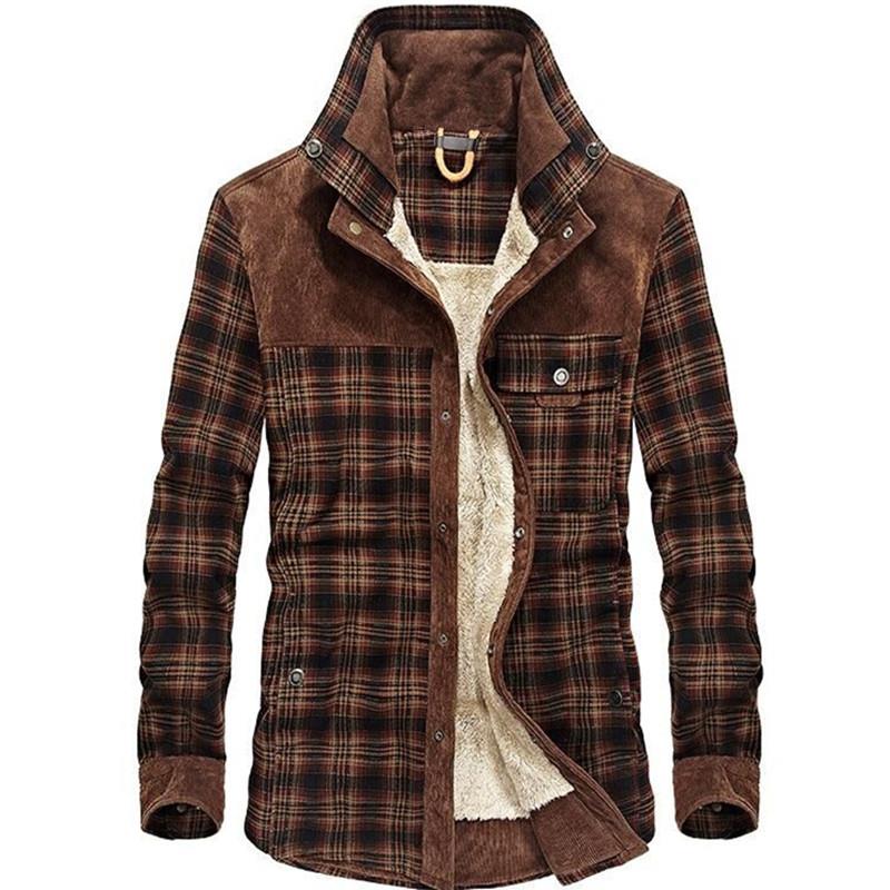 جاكيت رجالي كاجوال بنمط قميص م - مراجعة Flannel Shirt Lined وسعره