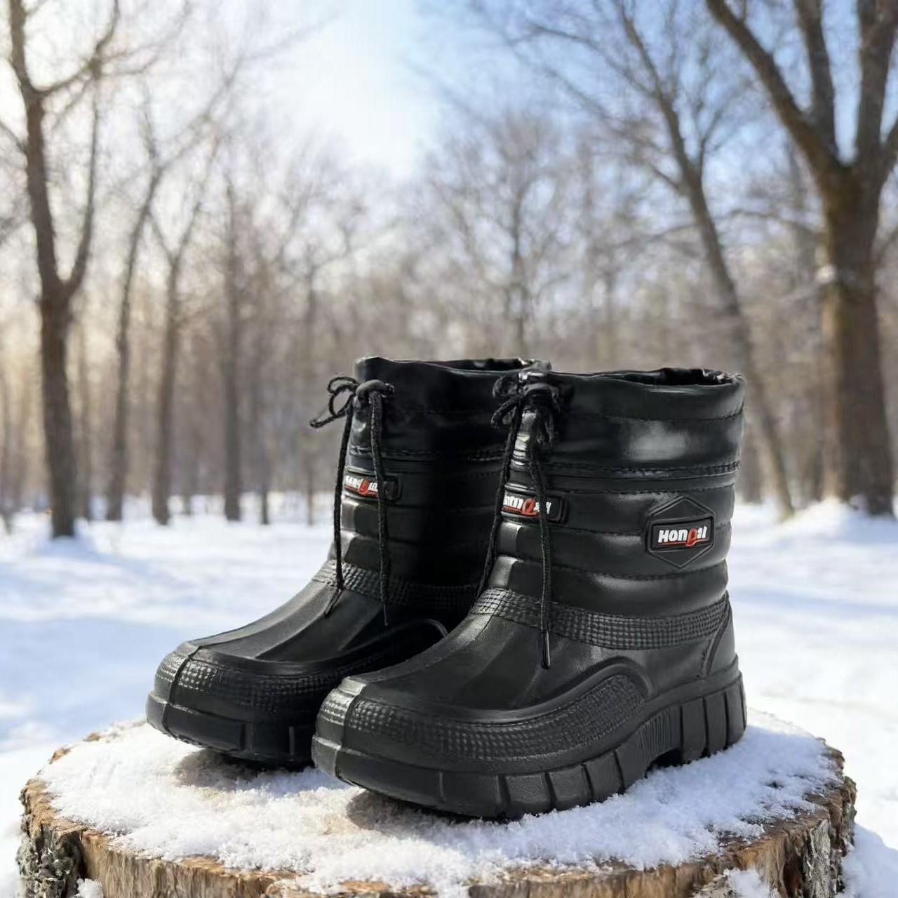 أحذية ثلجية رجالية جديدة مبطنة - مراجعة Waterproof Winter Boot وسعره