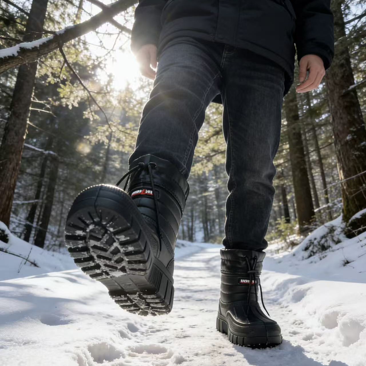 أحذية ثلجية رجالية جديدة مبطنة - مراجعة Waterproof Winter Boot وسعره
