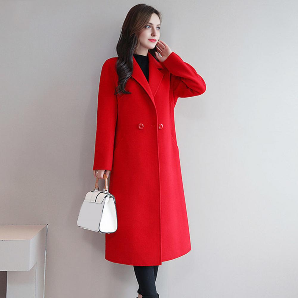 معطف صوف نسائي، معطف طويل متوس - مراجعة Wool Coat Peacoat وسعره