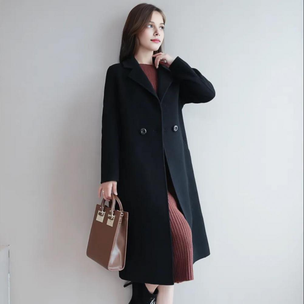 معطف نسائي صوفي بلون موحد، جاك - مراجعة Wool Coat Peacoat وسعره
