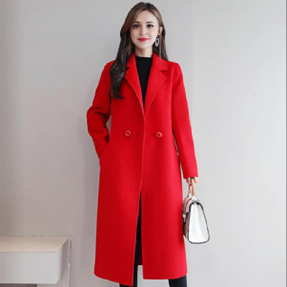 معطف نسائي صوفي بلون موحد، جاك - مراجعة Wool Coat Peacoat وسعره