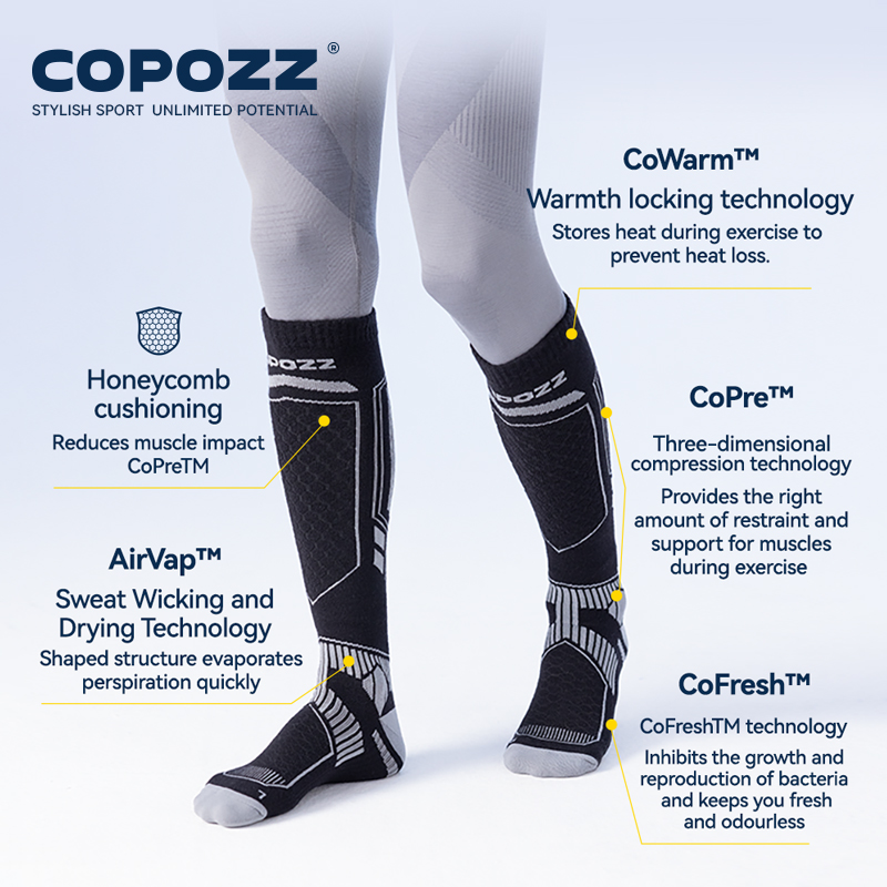 COPOZZ ميرينو الصوف الشتاء الت - مراجعة Thermal Sock Wool وسعره