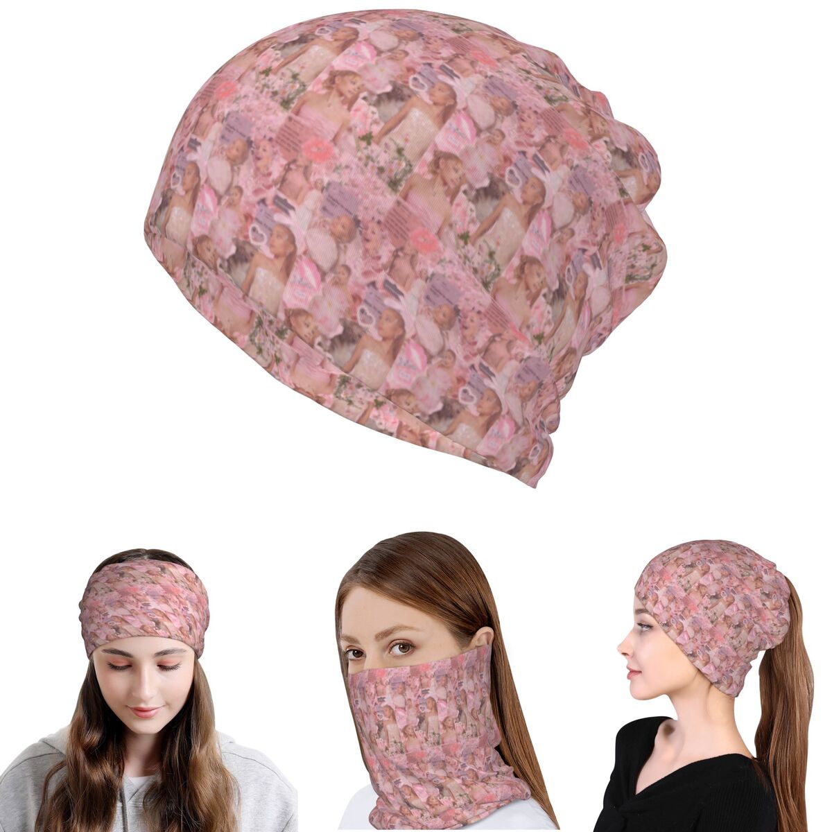 وشاح للرقبة من أريانا غراندي س - مراجعة Knit Beanie Hat Warm وسعره