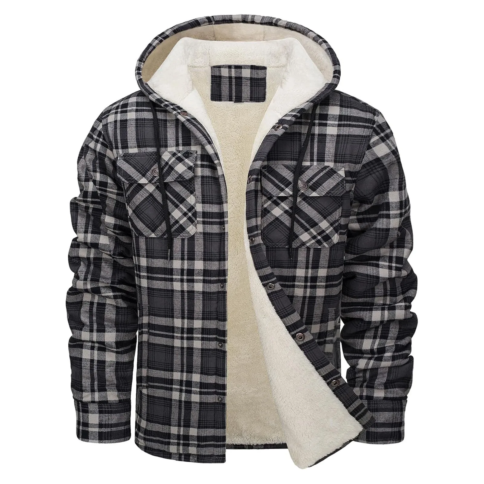 سميكة الدافئة الفانيلا مقنعين  - مراجعة Flannel Shirt Lined وسعره