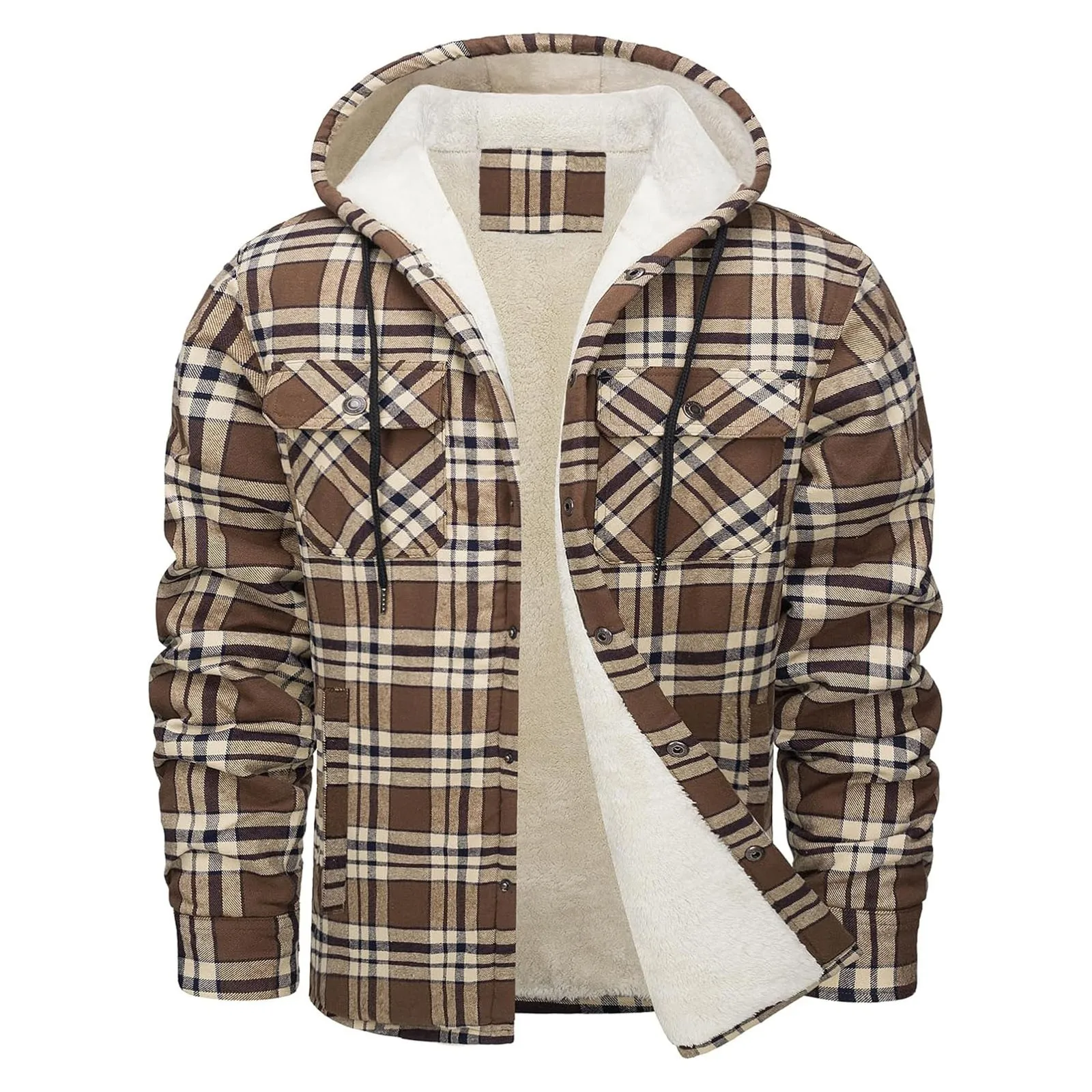 سميكة الدافئة الفانيلا مقنعين  - مراجعة Flannel Shirt Lined وسعره