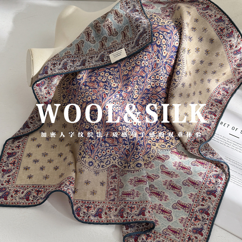 70% صوف 30% وشاح حريري حقيقي ل - مراجعة Wool Scarf Men وسعره