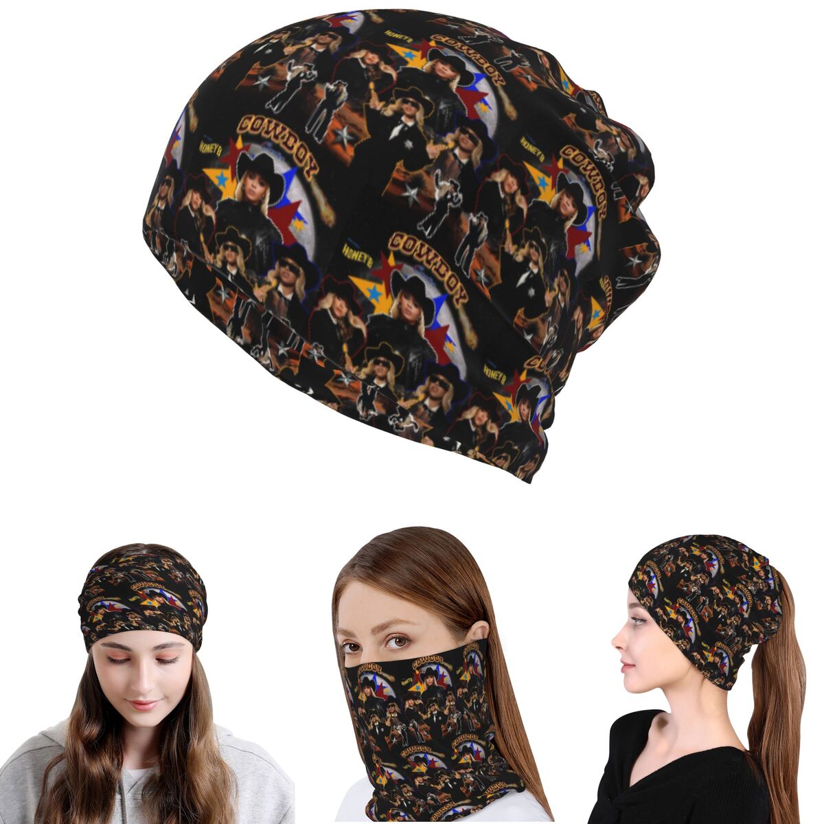 غطاء رقبة باندانا من ألبوم كاو - مراجعة Knit Beanie Hat Warm وسعره