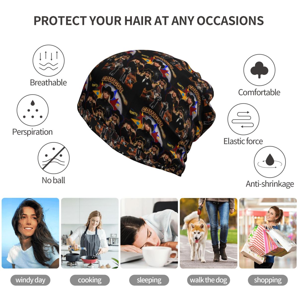 غطاء رقبة باندانا من ألبوم كاو - مراجعة Knit Beanie Hat Warm وسعره