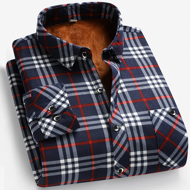الخريف والشتاء الرجال مبطنة با - مراجعة Flannel Shirt Lined وسعره