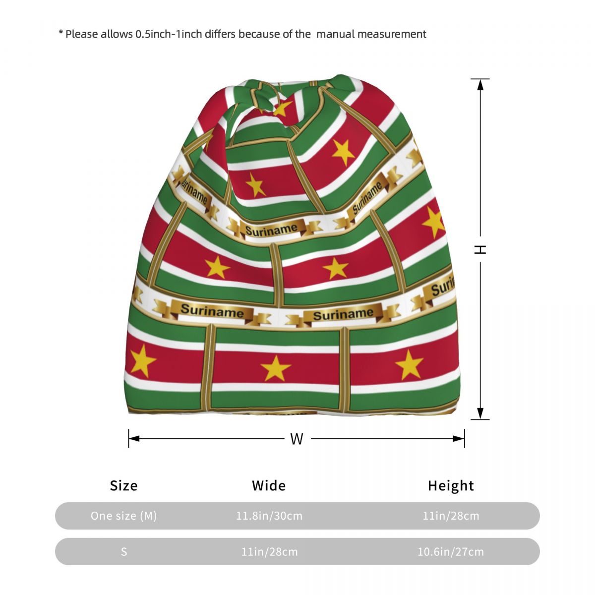 منتجات علم سورينام (N) - وشاح  - مراجعة Knit Beanie Hat Warm وسعره