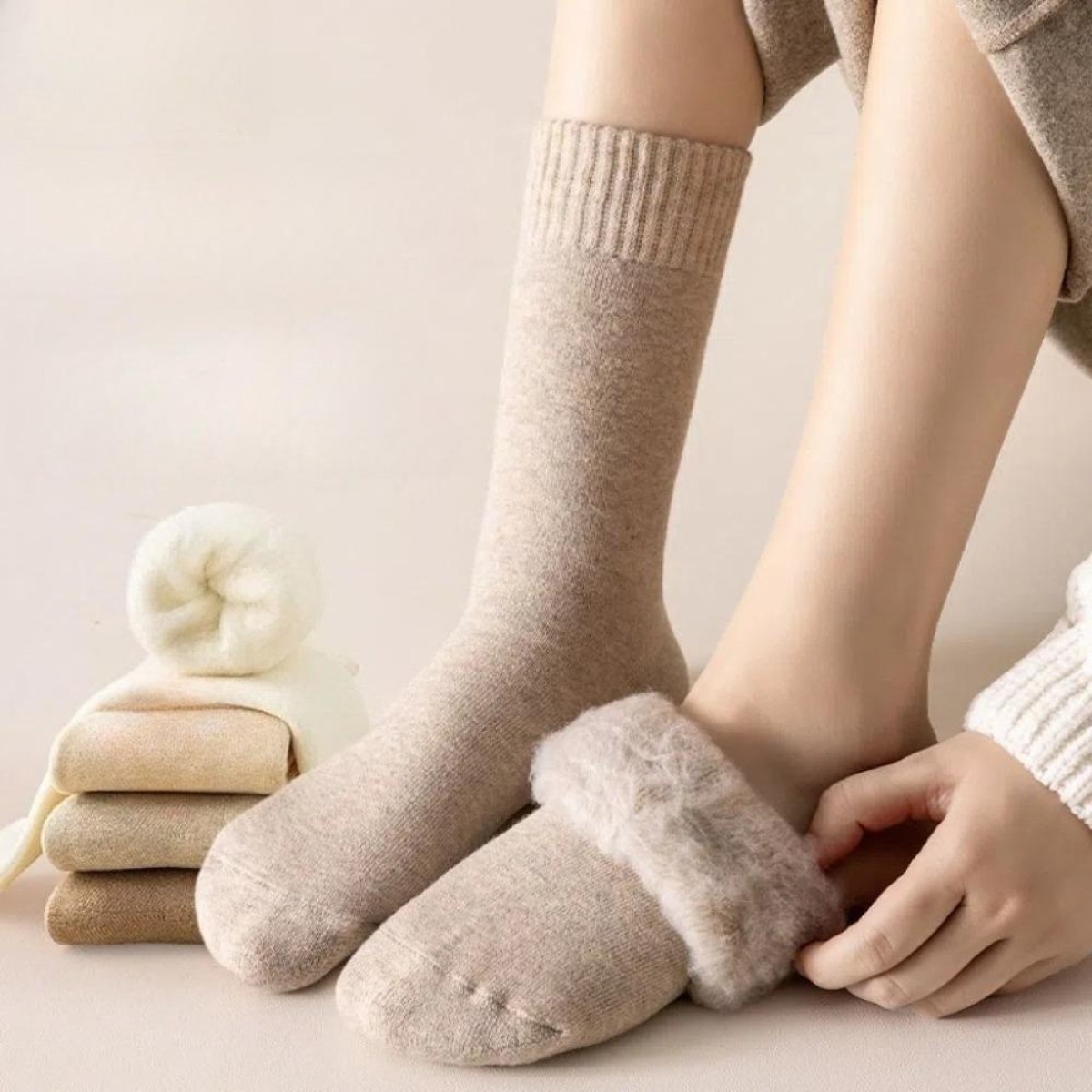 1 زوج الشتاء الجوارب الحرارية  - مراجعة Thermal Sock Wool وسعره