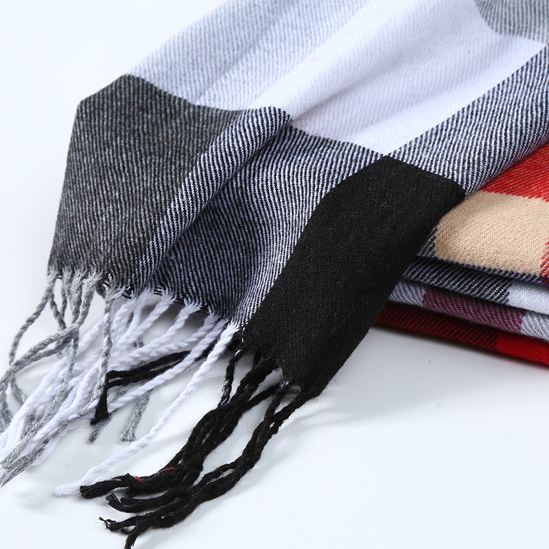 الشتاء الرجال وشاح منقوشة شريط - مراجعة Wool Scarf Men وسعره