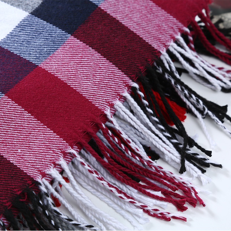الشتاء الرجال وشاح منقوشة شريط - مراجعة Wool Scarf Men وسعره