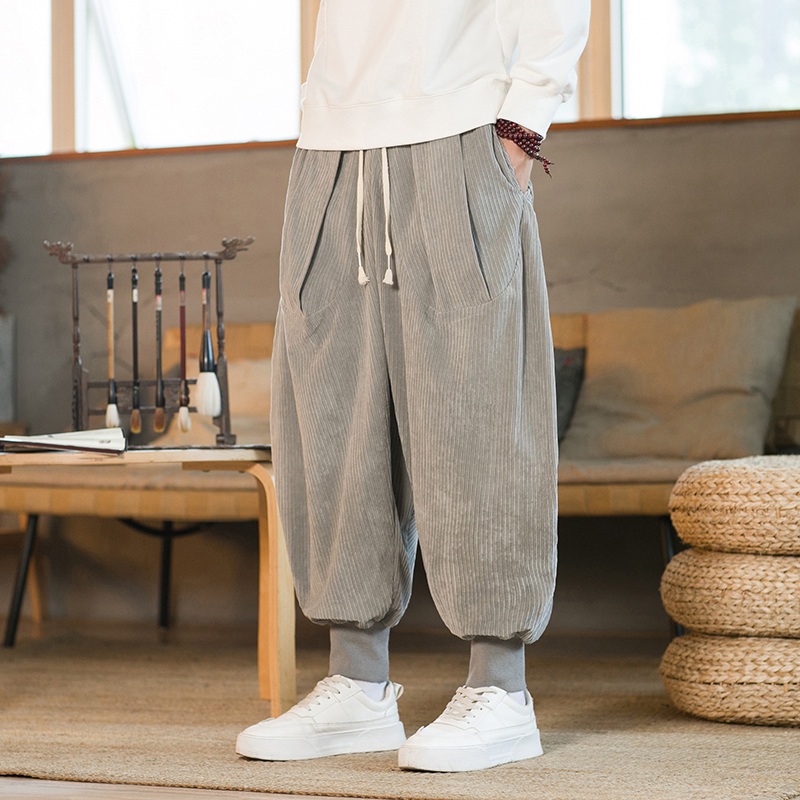 سروال قصير أحادي اللون للرجال  - مراجعة Corduroy Pant Warm وسعره