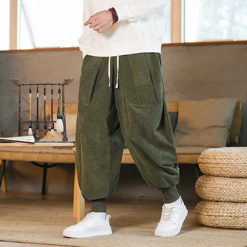 سروال قصير أحادي اللون للرجال  - مراجعة Corduroy Pant Warm وسعره
