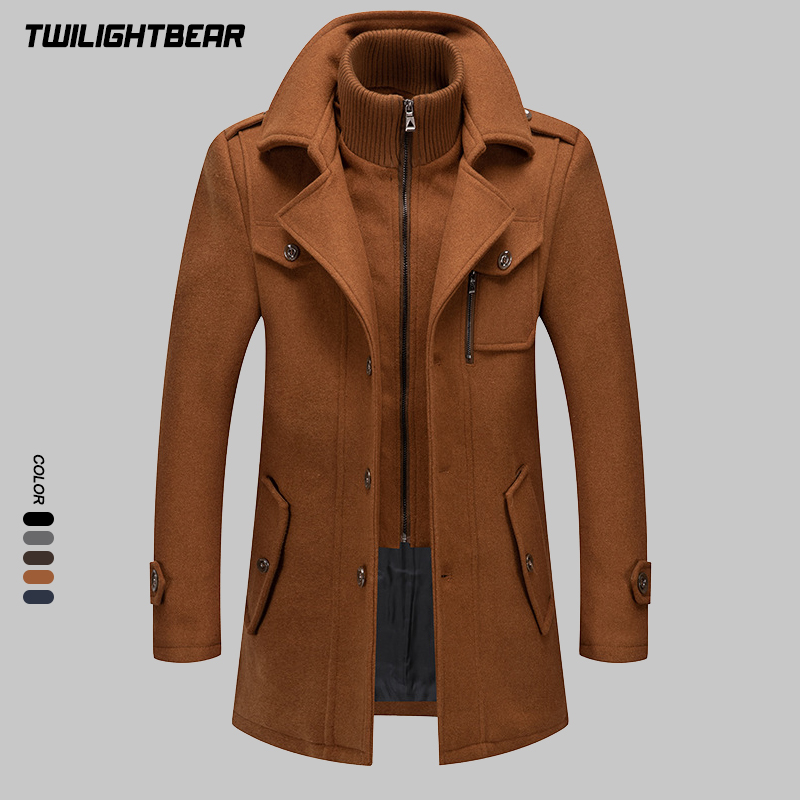 معطف صوف شتوي رجالي كبير الحجم - مراجعة Wool Coat Peacoat وسعره
