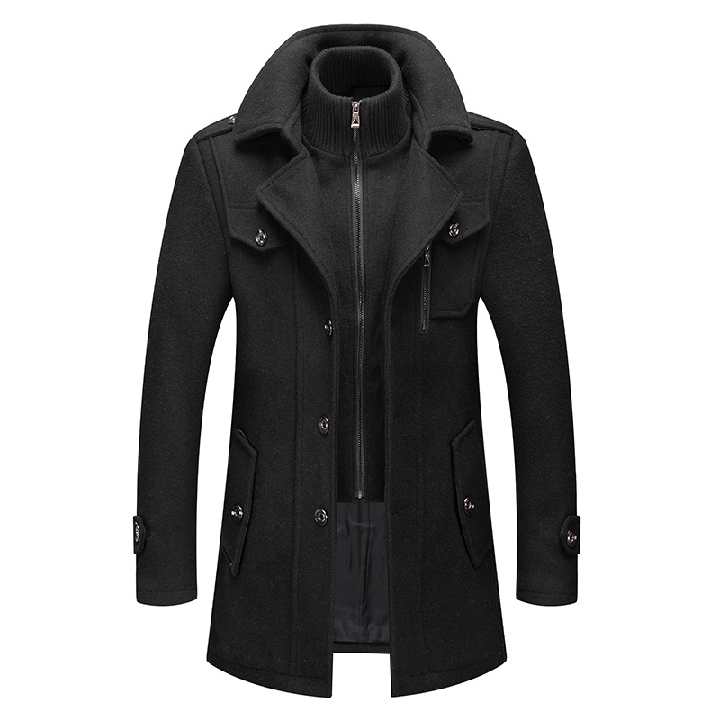 معطف صوف شتوي رجالي كبير الحجم - مراجعة Wool Coat Peacoat وسعره